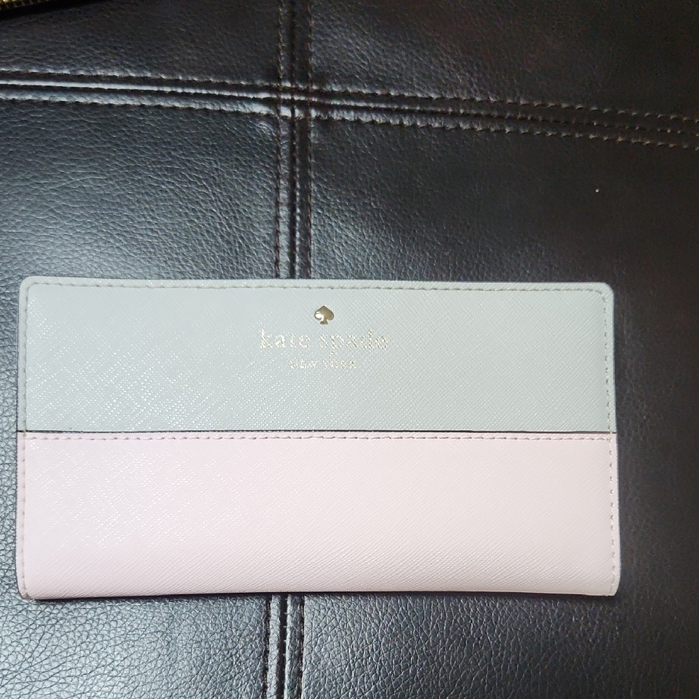 Kate Spade Two-Tone Pink and Gray Wallet